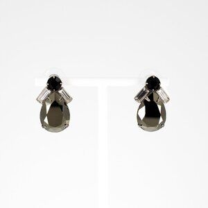 DANNIJO Black Teardrop Rhinestone Stud Earrings